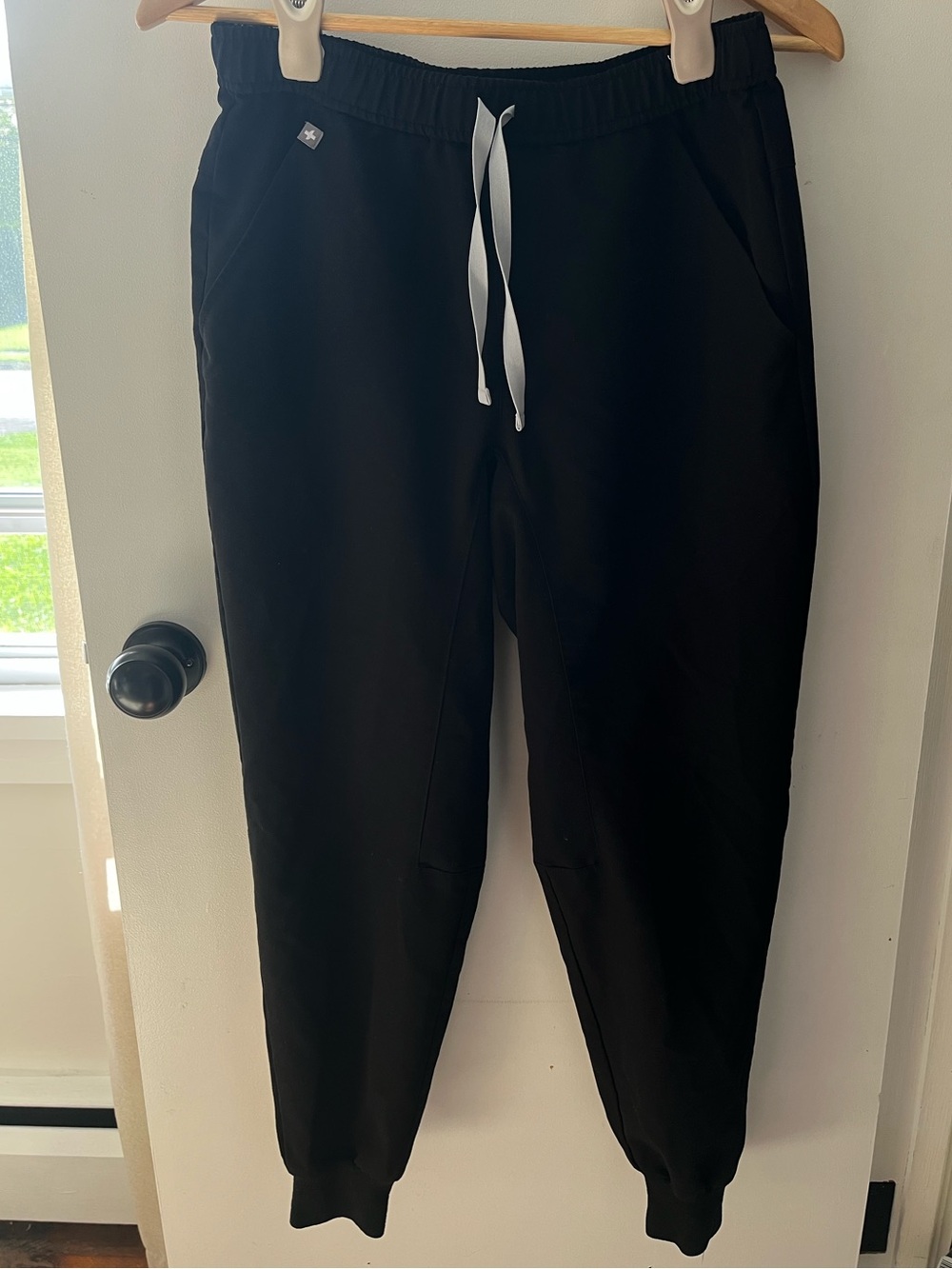 Figs Black Tansen Men's Joggers with White Drawstring